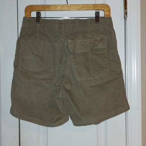Good Threads light olive corduroy pull on elastic waist shorts Sz XS - Picture 3 of 6